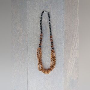 Gorgeous 1930/40's Antique Glass Bead Necklace, 27" Long